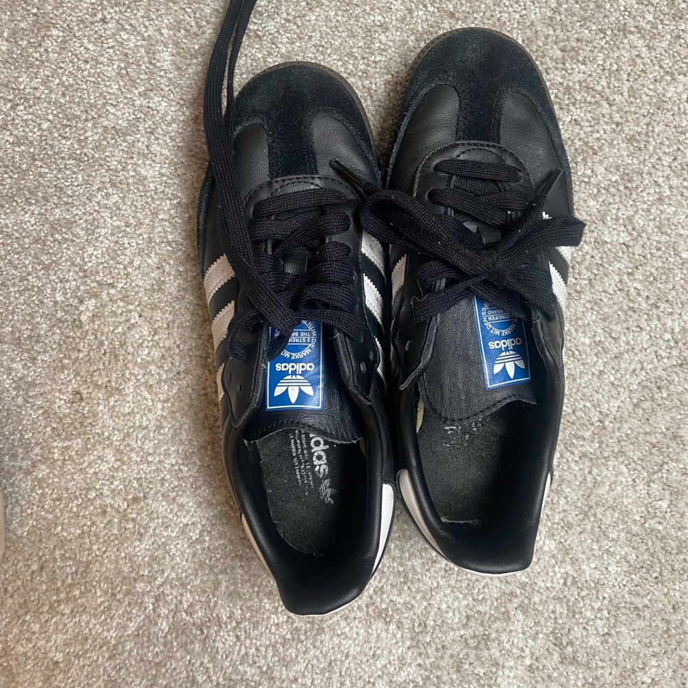 Black adidas sambas